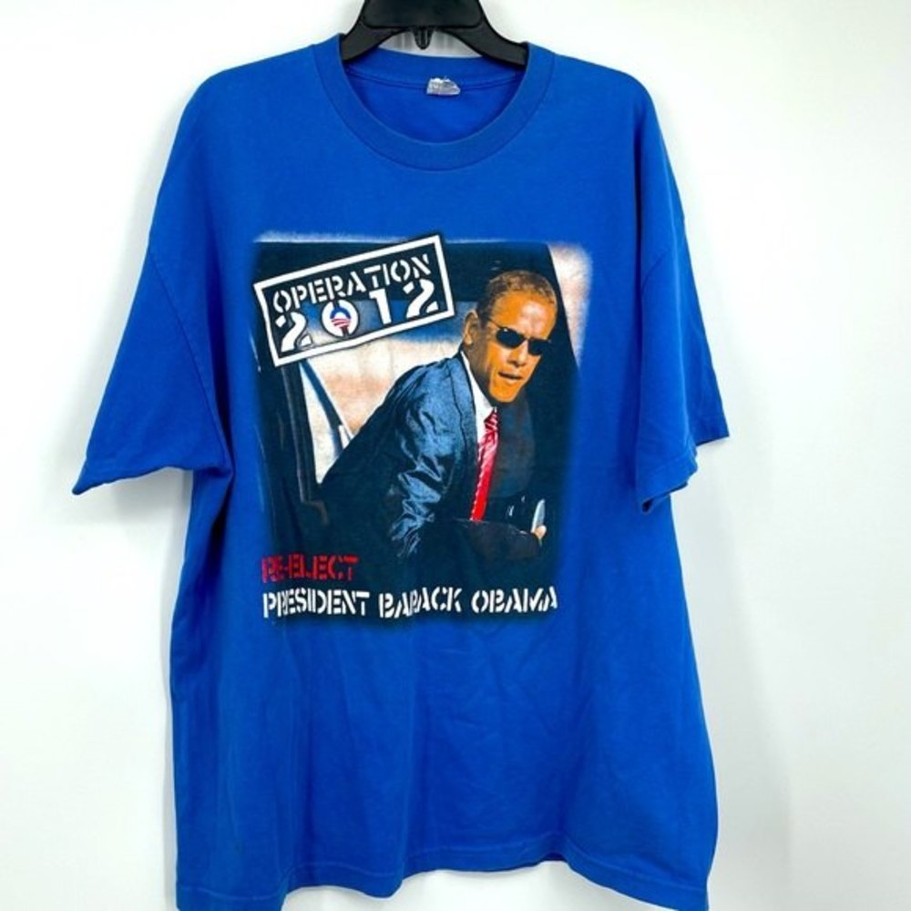 Vintage Re-elect Barack Obama Operation 2012 T-shirt Sz 2XL
